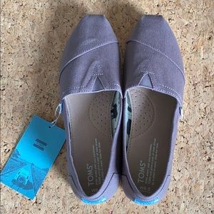 NWT TOMS women’s originals slip on gray shoes
